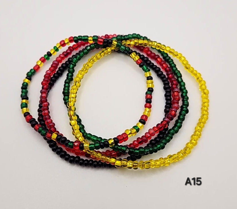 *Beaded Anklets - 5 pcs set -beaded jewelry (clearance)