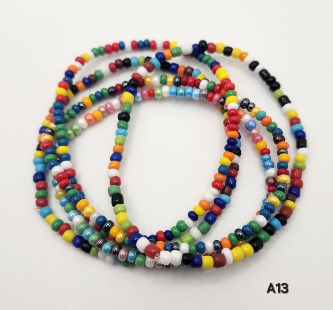 *Beaded Anklets - 5 pcs set -beaded jewelry (clearance)